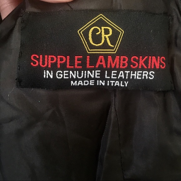 {Carlos Rimini} NWT Black Leather Jacket - Size M - Picture 7 of 8